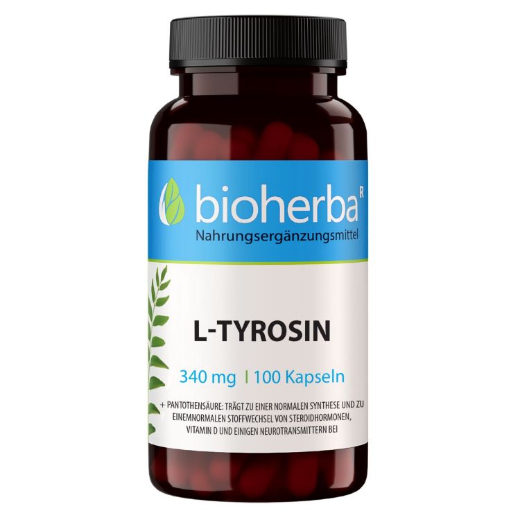 Obrázok z L-Tyrozín 340 mg – 100 kapsúl – Bioherba