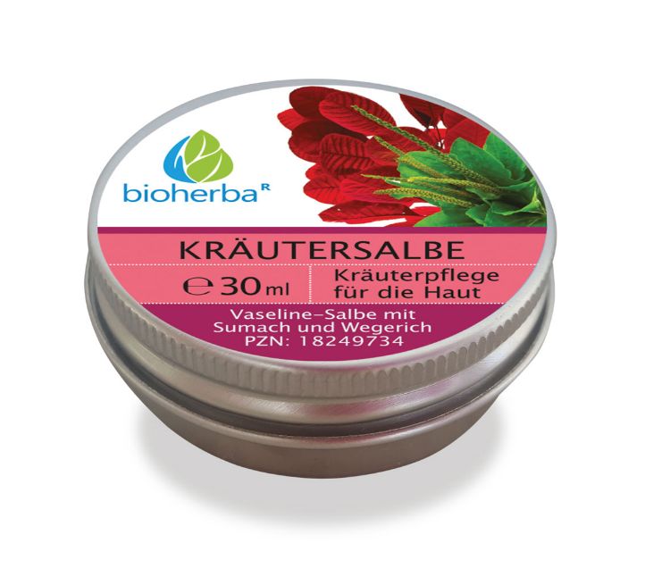 Obrázok z Vazelínová bylinná masť so sumachom a skorocelom - 30 ml - Bioherba