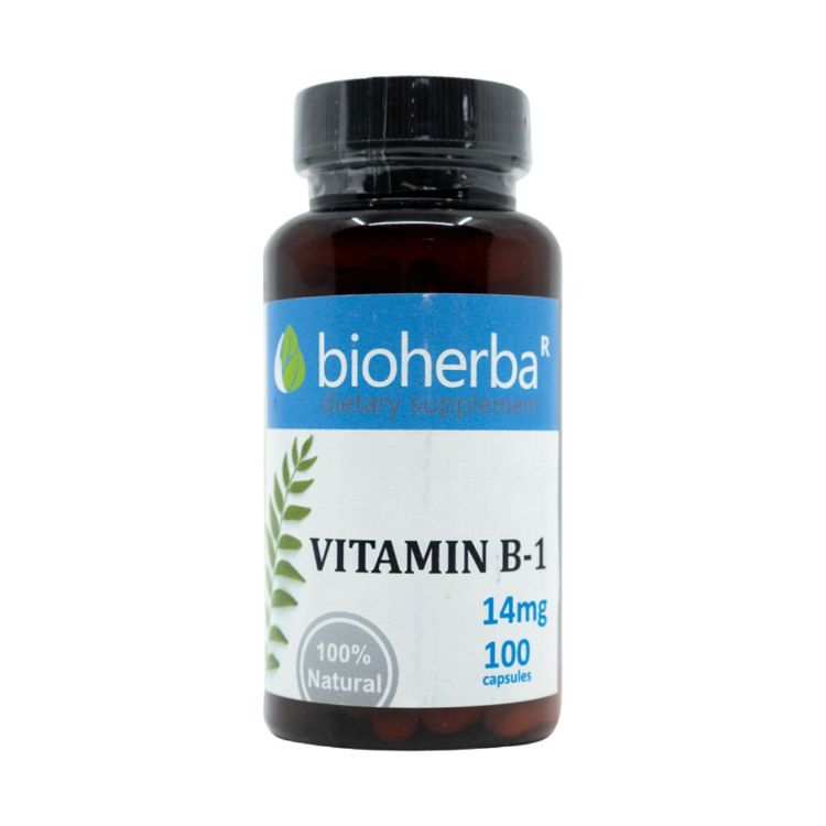 Obrázok z Vitamín B1 (Thiamín) 14 mg – 100 kapsúl – Bioherba