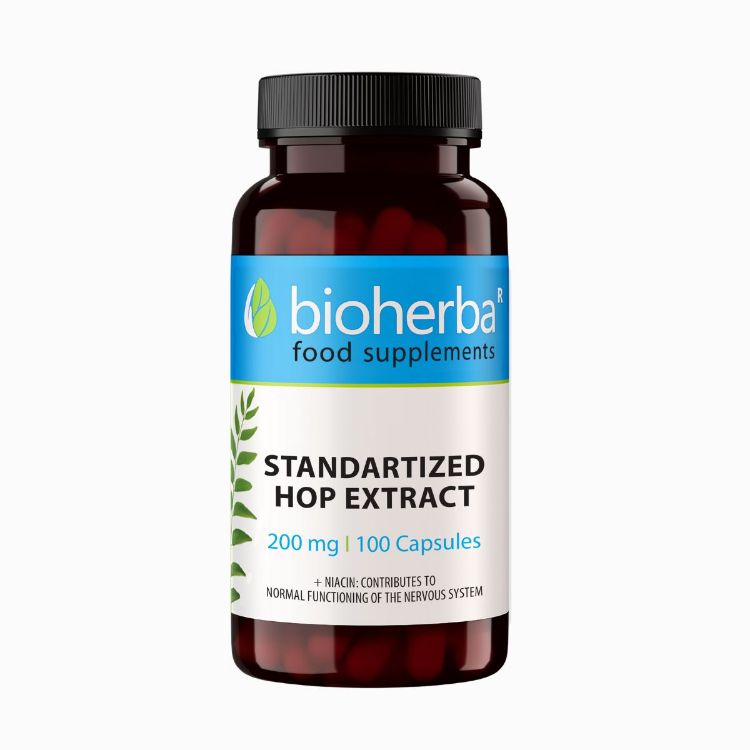 Obrázok z Chmeľ extrakt 200 mg – 100 kapsúl – Bioherba