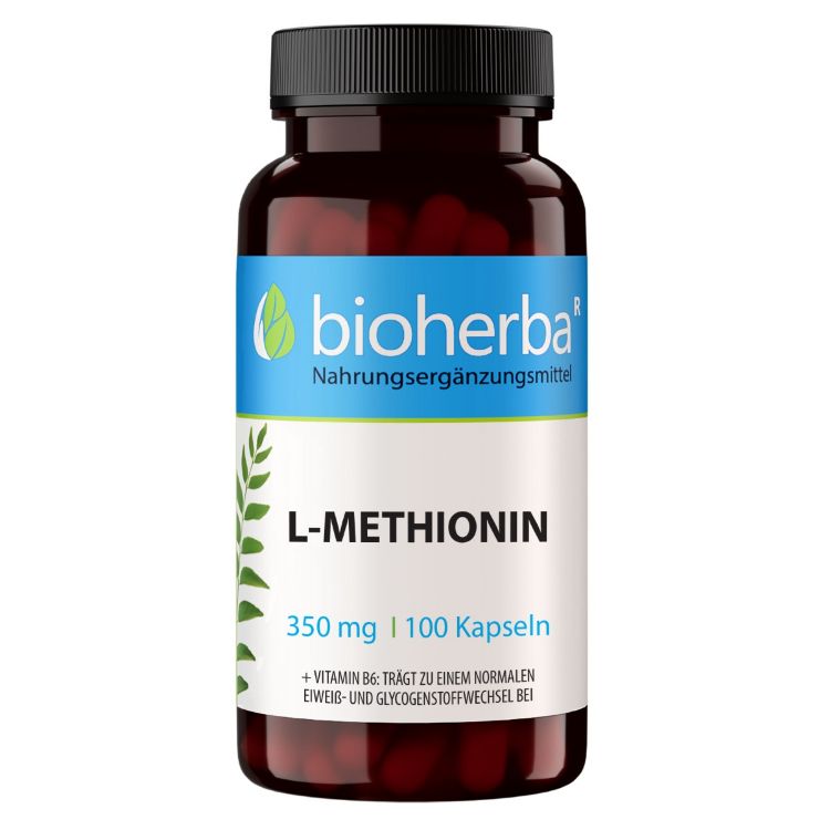 Obrázok z L-metionín 350 mg – 100 kapsúl – Bioherba