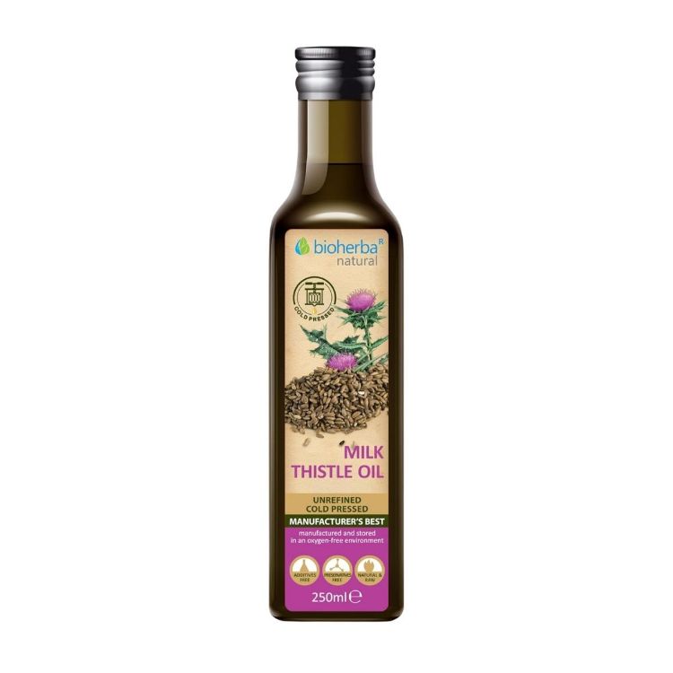 Obrázok z Olej z pestreca mariánskeho, lisovaný za studena - 250 ml - Bioherba