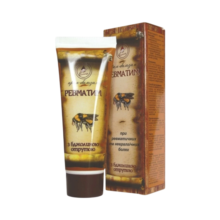 Obrázok z Krém Revmatim - pri problémoch s kĺbmi, pohybového aparátu, bolestiach chrbtice, pri reumatických ochoreniach - Elixir - 75ml Varianta: 75ml