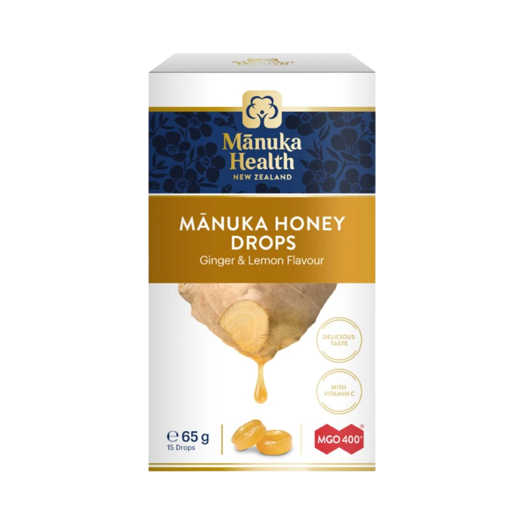 Obrázok z Manuka Health Cukríky Manuka MGO™400+ zázvor a citrón, 65g