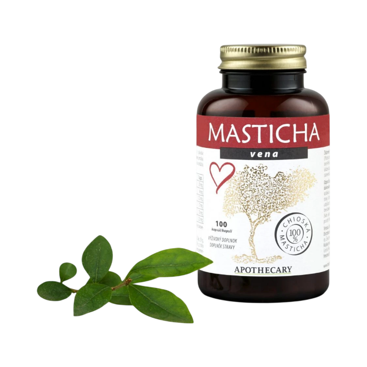 Obrázok z Masticha Terapia Masticha Vena pri problémoch s vysokým tlakom a cholesterolom - 100 tabliet