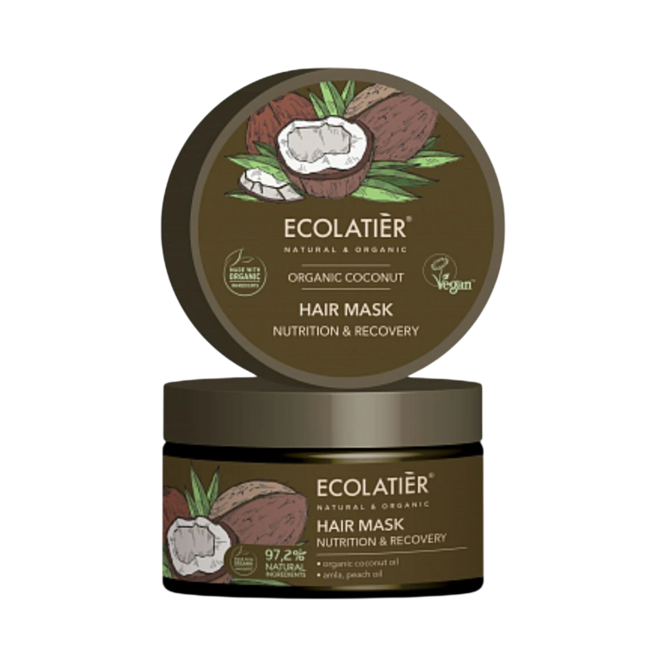 Obrázok z Maska na vlasy Kokos - vyživuje a regeneruje vlasy - EcoLatier Organic - 250ml
