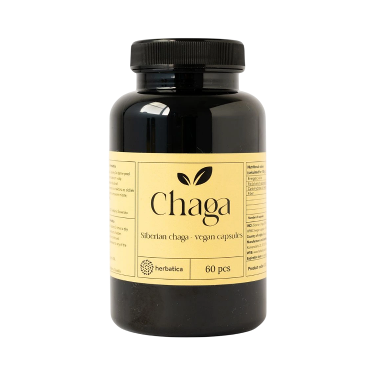 Obrázok z Čaga sibírska - 60 vegánskych kapsúl (300mg/ kapsula) - Herbatica