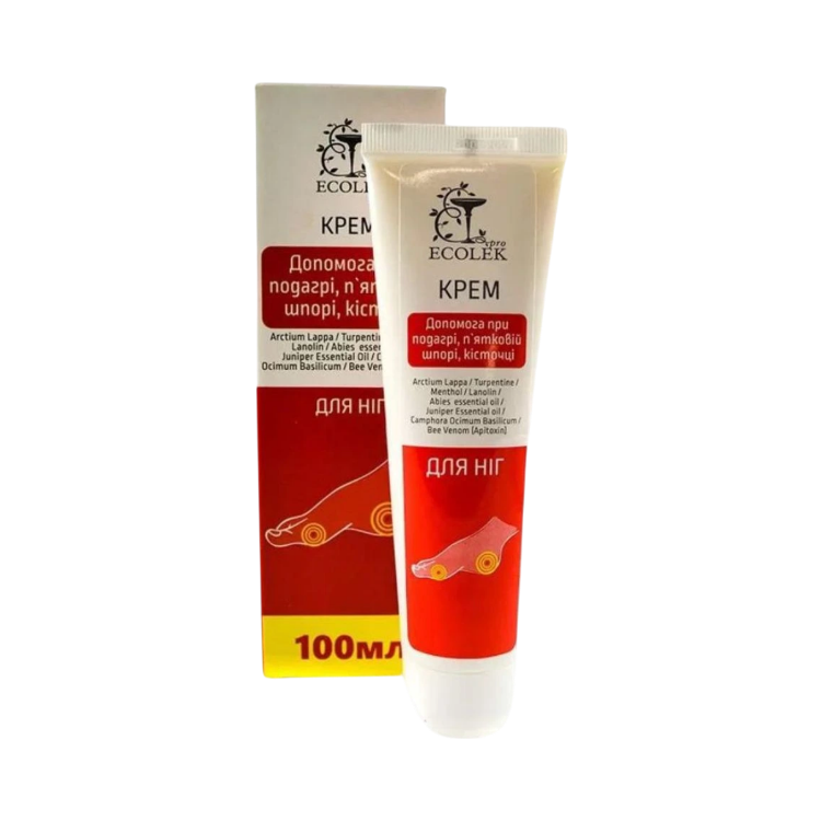 Obrázok z Krém na starostlivosť o nohy, pätné ostrohy, haluxy a dna - 100ml - Ecolek