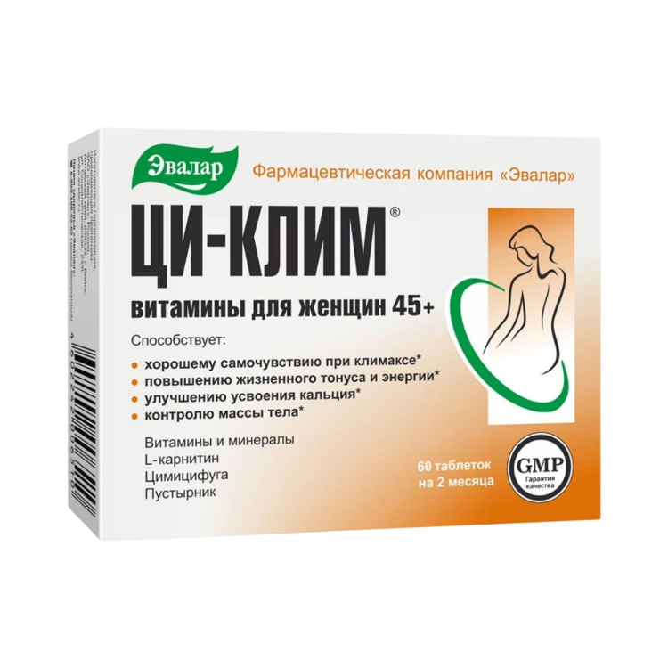 Obrázok z CI-KLIM® BIO doplnok výživy (menopauza v rovnováhe) - 60 tabliet - Evalar
