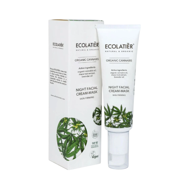 Obrázok z Nočný pleťový krém/maska spevňujúci Organic Cannabis - 50ml - Ecolatier