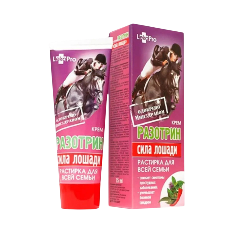 Obrázok z KONSKÁ SILA krém RAZOTRIN - na bolesti hrdla, prechladnutie - 75 ml - LekoPro