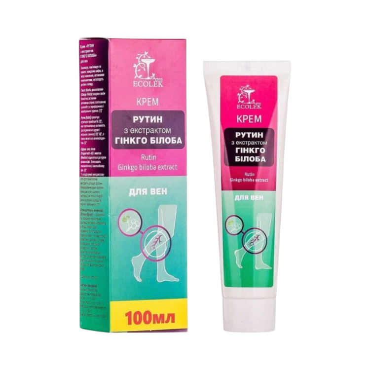 Obrázok z Krém na žily Rutín s extraktom z ginkgo biloba - 100 ml - Ecolek