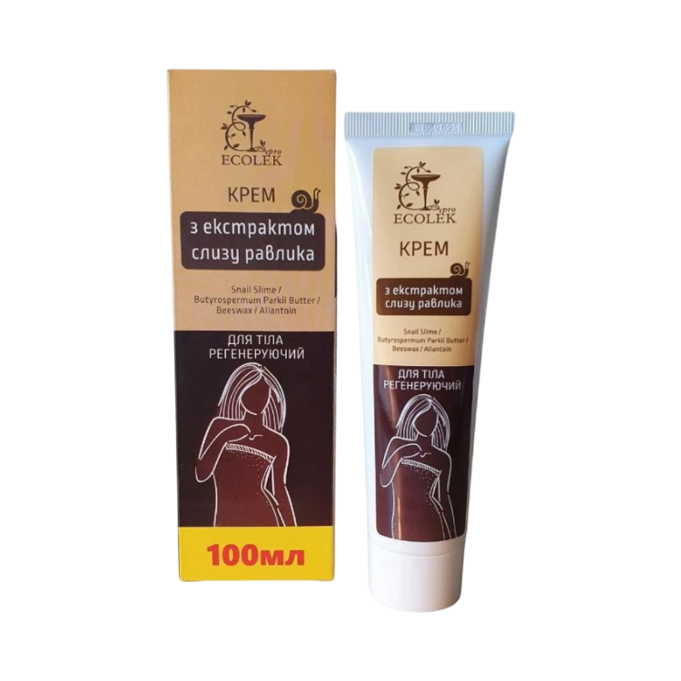 Obrázok z Telový regeneračný krém s extraktom zo slimačieho slizu - 100 ml - Ecolek