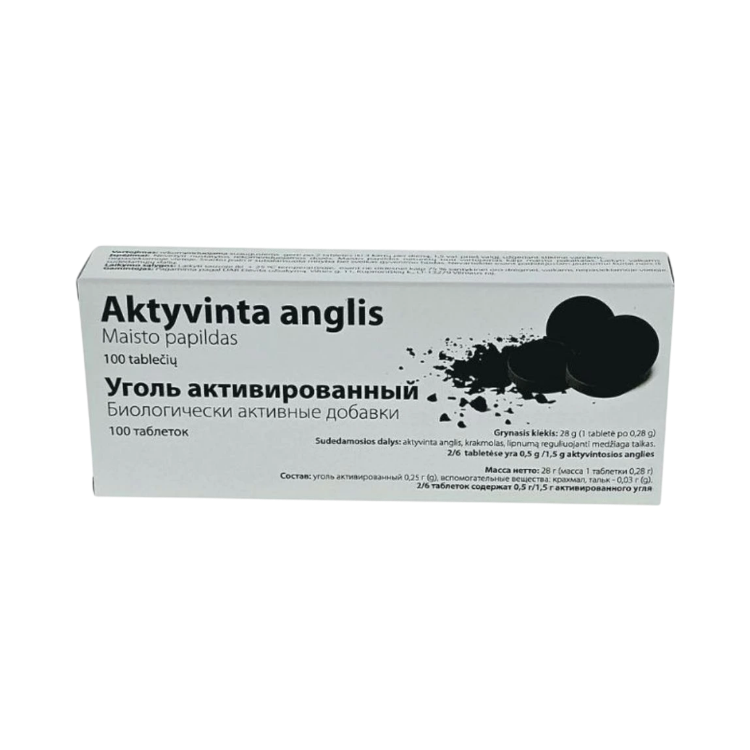 Obrázok z Olymp Handels Aktívne uhlie - doplnok stravy  - 100 tabliet x 0,28 g - OLYMP