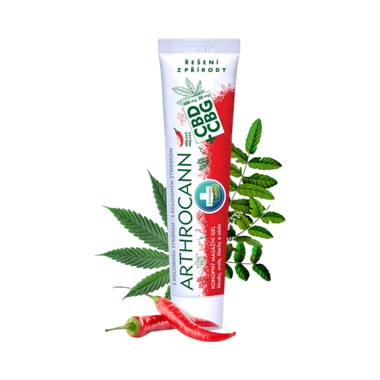 Obrázok z ARTHROCANN hrejivý konopný masážny gél CBD + CBG s koloidným striebrom - 75 ml - Annabis