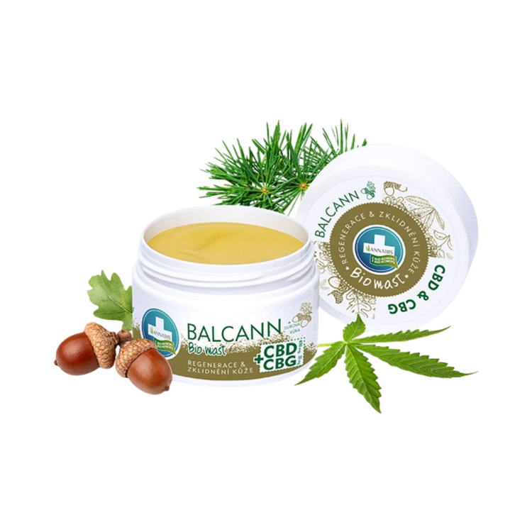 Obrázok z BALCANN CBD + CBG BIO konopná masť s dubovou kôrou - 50 ml - Annabis