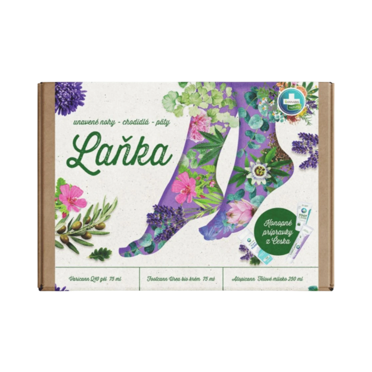 Obrázok z Darčekové balenie LAŇKA pre unavené nohy, chodidlá a päty - Annabis