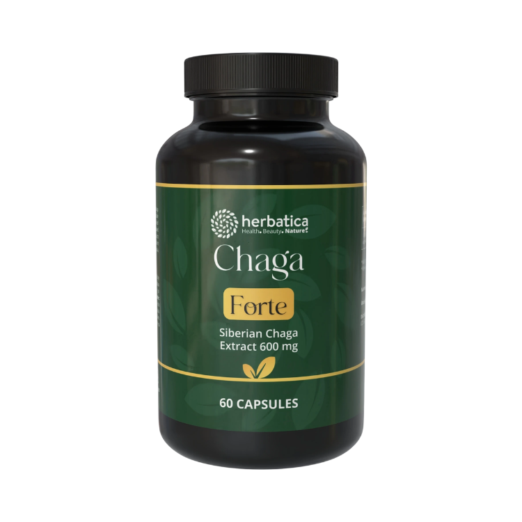 Obrázok z Čaga sibírska FORTE - 60 vegánskych kapsúl (600mg/ kapsula) - Herbatica