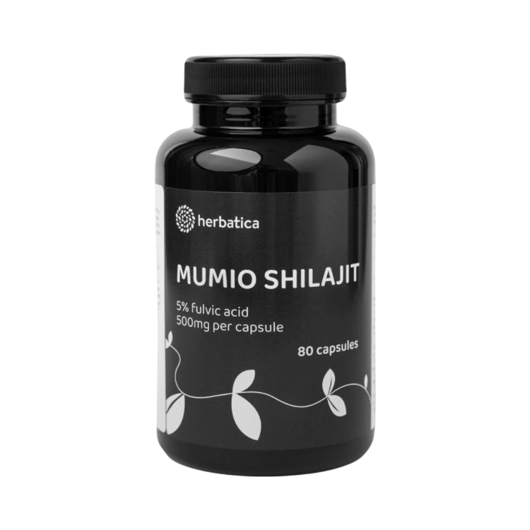 Obrázok z Shilajit - očistené mumio premium (500mg) - výživový doplnok - 80 kapsúl - Herbatica