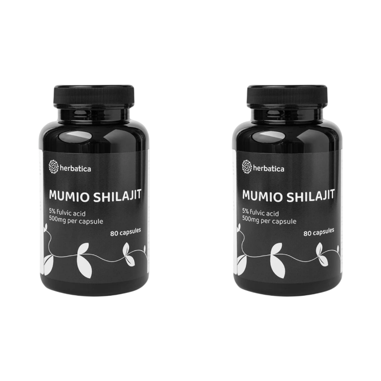 Obrázok z Zvýhodnený set: 2 x Shilajit - očistené mumio premium (500mg) - 80 kapsúl - Herbatica