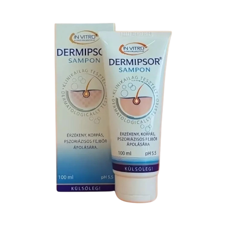 Obrázok z IN VITRO Dermipsor šampón - jemná starostlivosť o pokožku hlavy pri psoriáze a seboroickej dermatitíde - 100 ml -  InVitro