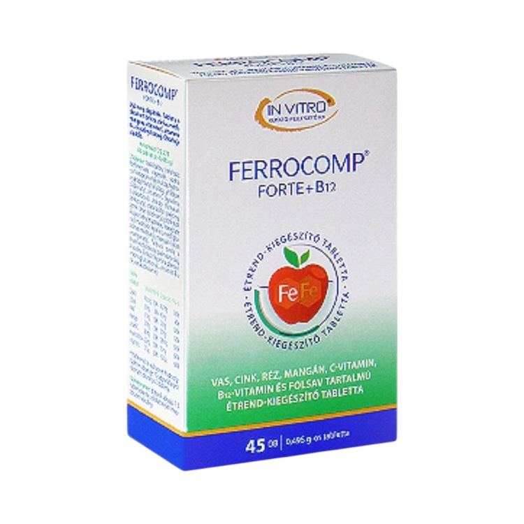 Obrázok z IN VITRO Ferrocomp forte + B12, 45 tabliet - InVitro
