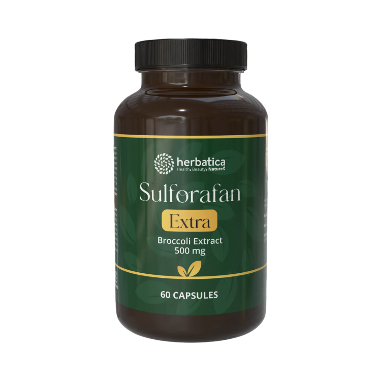 Obrázok z Sulforafán EXTRA - extrakt z brokolice 500 mg, 60 kapsúl - Herbatica