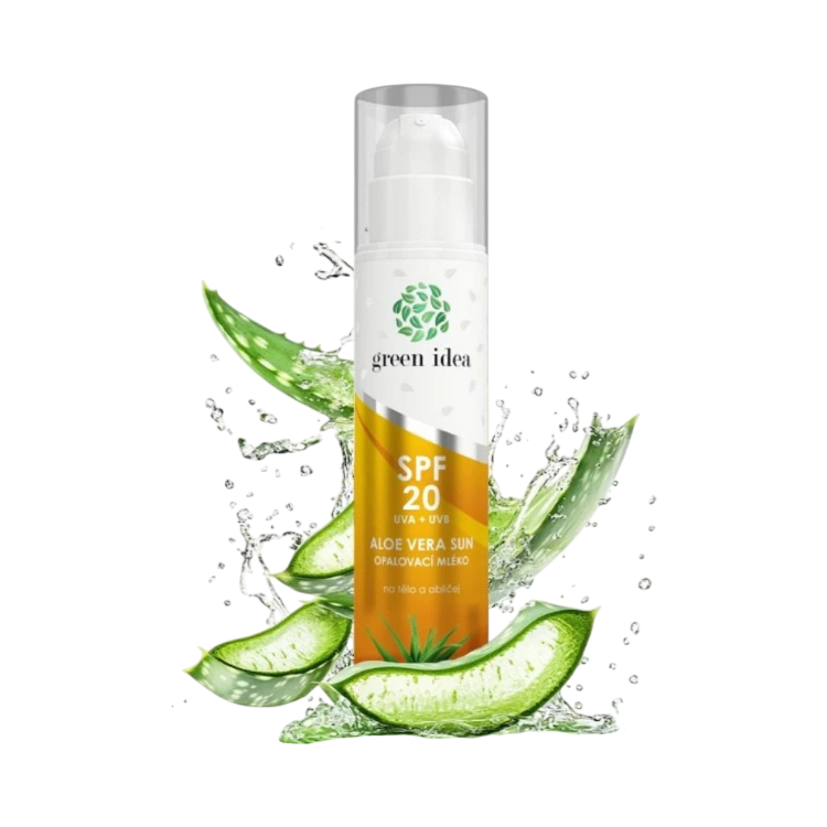 Obrázok z Aloe vera opaľovacie mlieko SPF 20 200 ml - Green idea