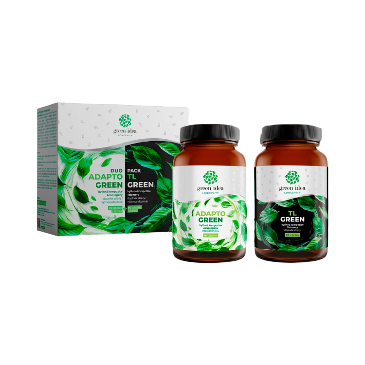 Obrázok z LONGEVITY DUOPACK - ADAPTO GREEN + TL GREEN - 180 kapsúl - Green idea