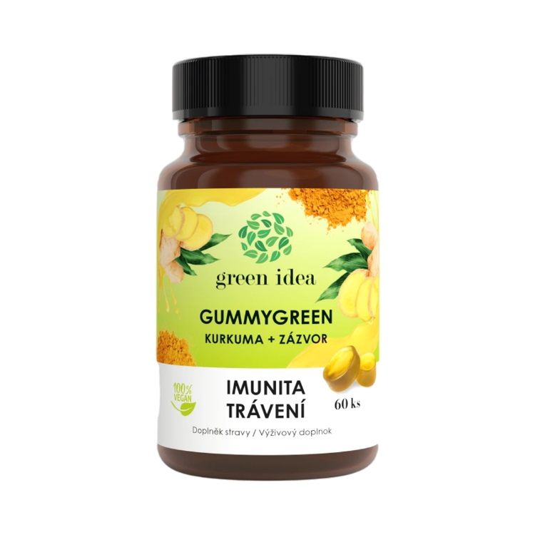 Obrázok z Gummygreen - Kurkuma + zázvor 60 ks - Green idea