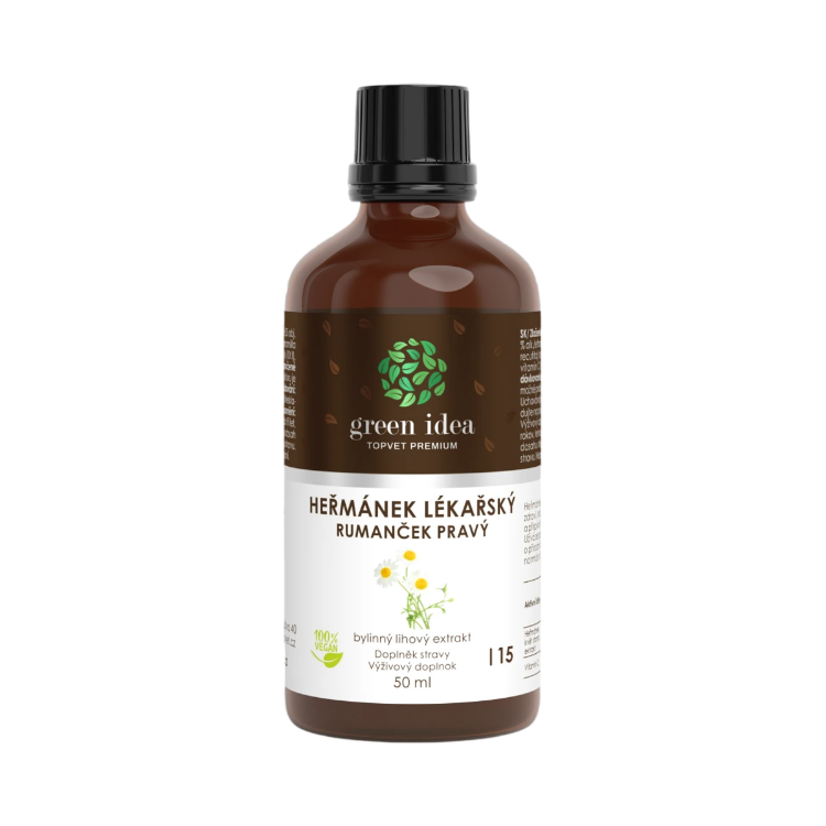 Obrázok z Harmanček lekársky – tinktúra – kvapky 50 ml – Green idea