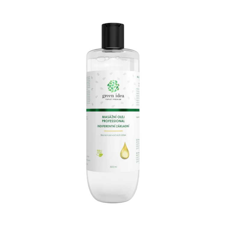 Obrázok z Indiferentný masážny olej – základná báza 500 ml – Green idea