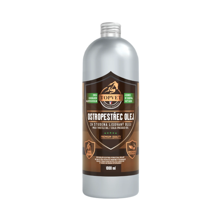 Obrázok z Pestrecový olej pre kone – 1000 ml – Green idea