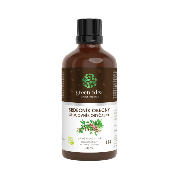 Obrázok z Srdcovník obyčajný – tinktúra – kvapky 50 ml – Green idea
