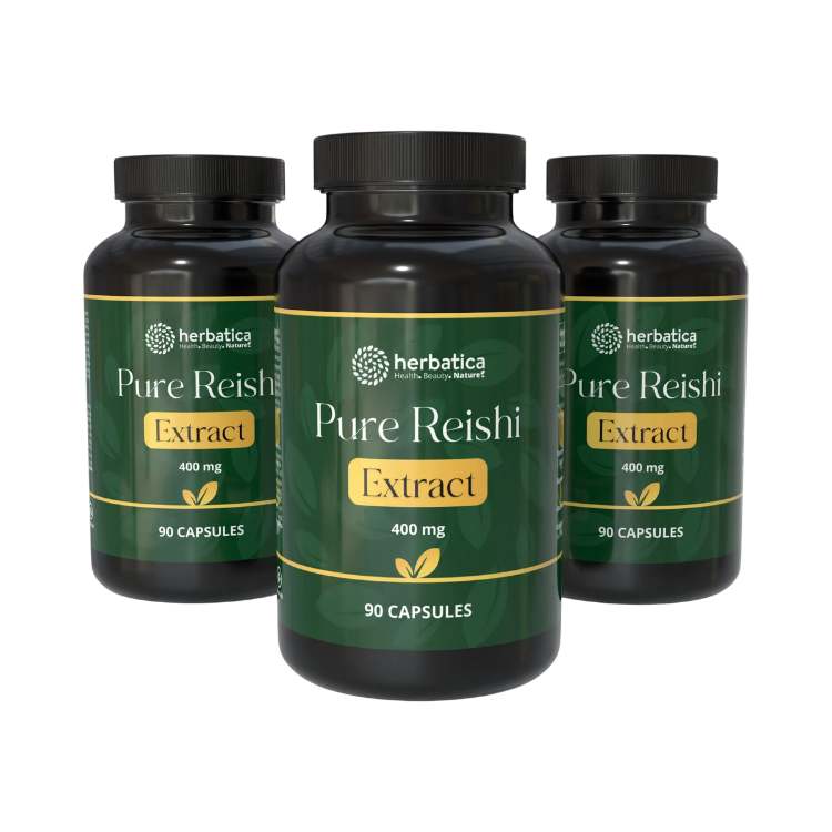 Obrázok z Zvýhodnený set: 3x Reishi Extract 30 % polysacharidov - 90 kapsúl - Herbatica