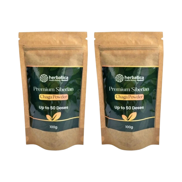 Obrázok z Zvýhodnený set: 2x Prémiová čaga sibírska 100% prášok - 100g - Herbatica
