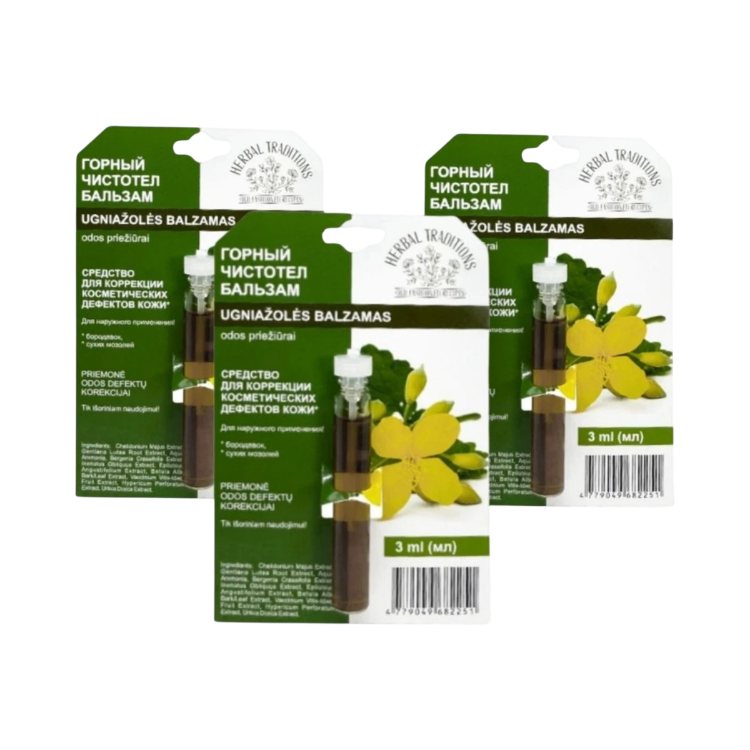 Obrázok z Zvýhodnený set: 3x Horský lastovičník "čistoteľ" - elixír na bradavice - 3 ml - Herbal Traditions