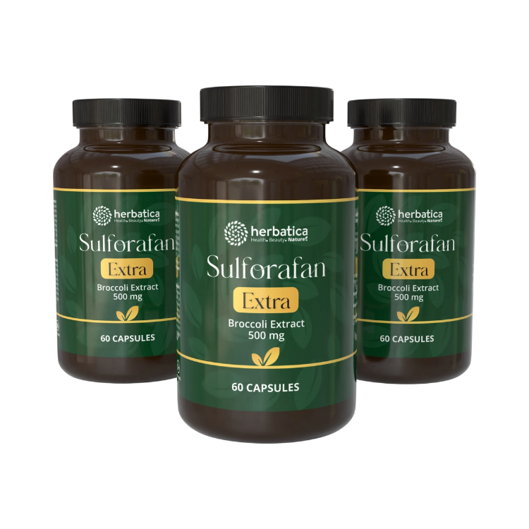 Obrázok z Zvýhodnený set: 3x Sulforafán EXTRA - extrakt z brokolice 500 mg, 60 kapsúl - Herbatica