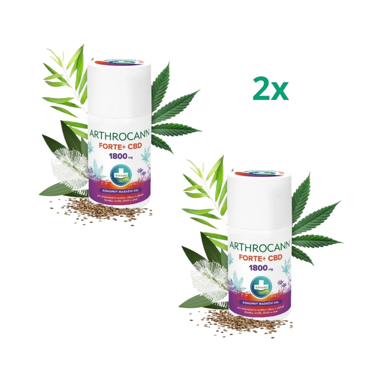 Obrázok z Zvýhodnený set: 2x ARTHROCANN konopný masážny gél FORTE+1800 mg CBD - 90 ml - Annabis
