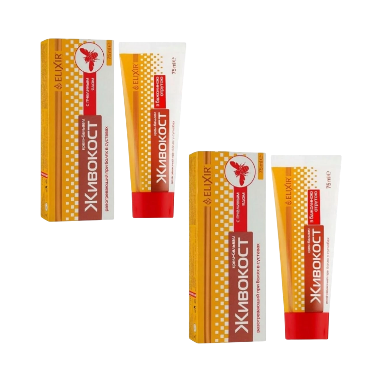 Obrázok z Zvýhodnený set: 2x Krém na kĺby "Živokost" s kostihojom a včelím jedom - 75 ml - Elixir