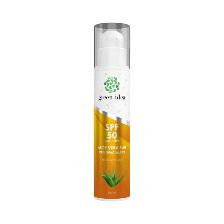 Obrázok z Aloe vera Sun – opaľovacie mlieko SPF 50 – 200 ml – Green idea