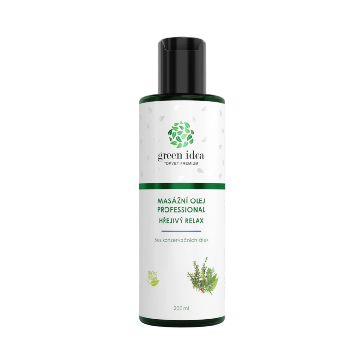 Obrázok z Hrejivý relax – masážny olej 200 ml – Green idea