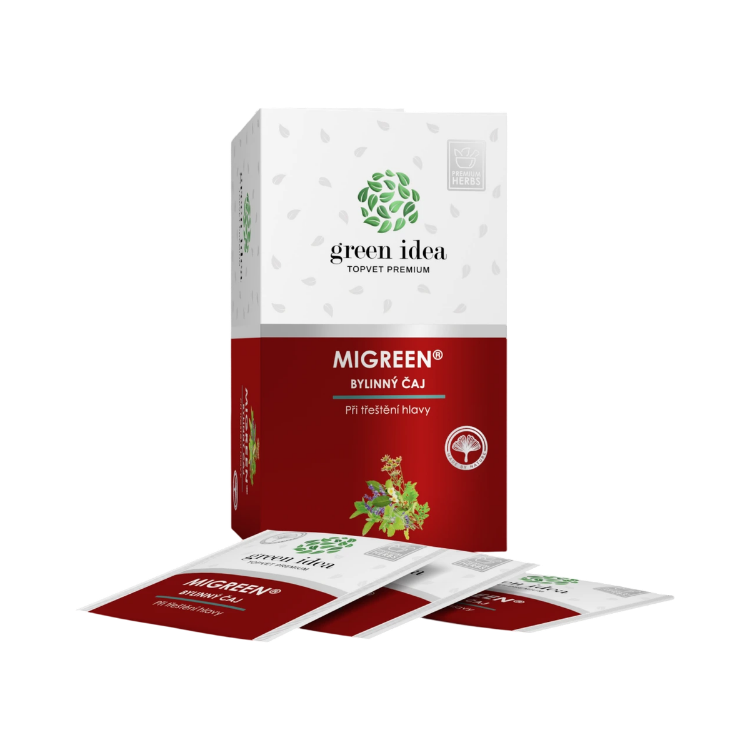 Obrázok z Herbex Migreen – bylinný čaj – 20 vrecúšok – Green idea