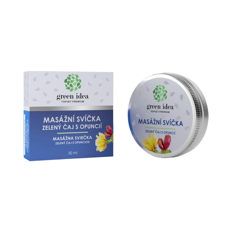 Obrázok z Masážna sviečka – Zelený čaj s opunciou – Green idea