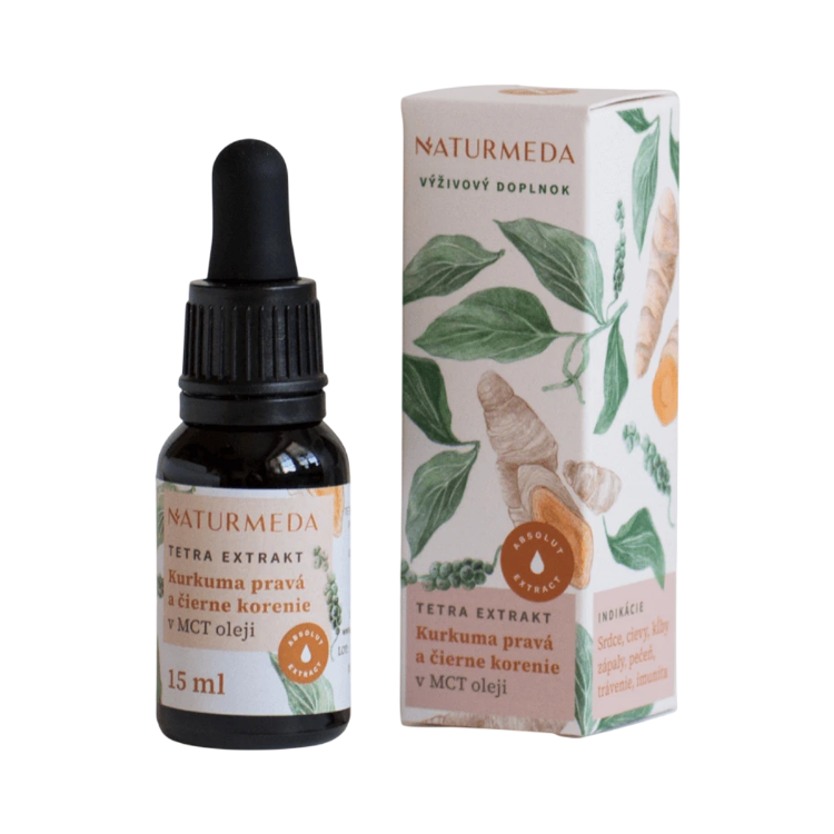 Obrázok z Kurkuma pravá – Tetra bylinný extrakt – 15 ml – Naturmeda