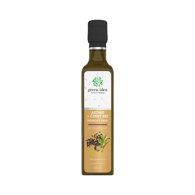 Obrázok z Arónia+čierna baza sirup trstinový 250 ml - Green idea