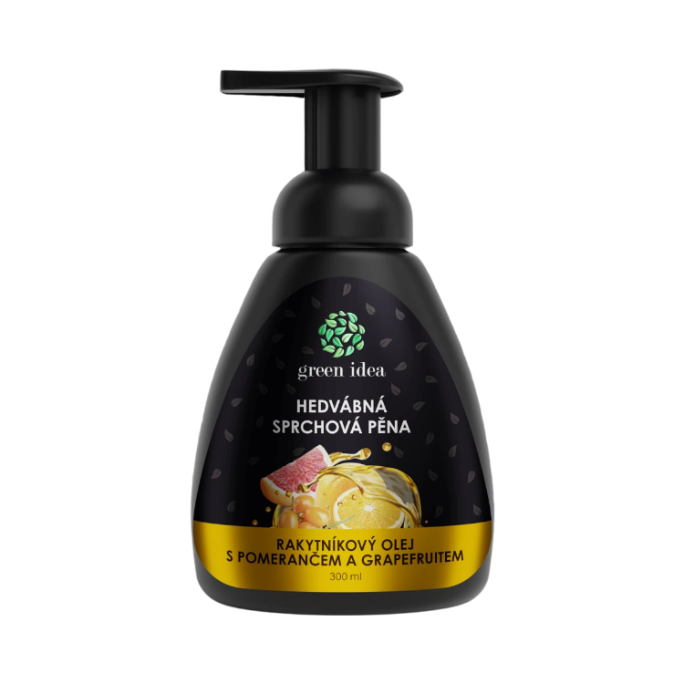Obrázok z Hodvábna sprchová pena rakytníkový olej s pomarančom a grepom 300 ml - Green idea