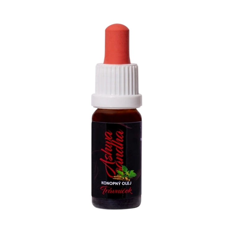 Obrázok z Cannabis 7,5 % (tetra extrakt)  konopný olej s Ashwagandhou - 10 ml - Trávniček