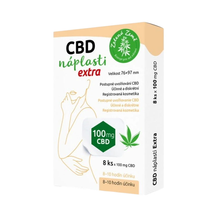Obrázok z CBD náplasti extra veľké - balenie 8 ks - Zelená Země