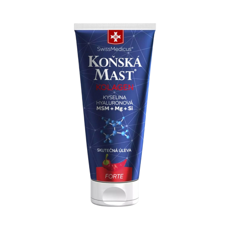 Obrázok z Konská masť s kolagénom forte hrejivá 200 ml – SwissMedicus